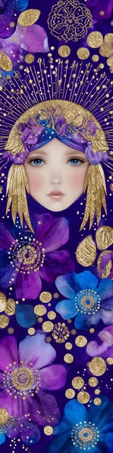 Free angel bookmark featuring only face of angel